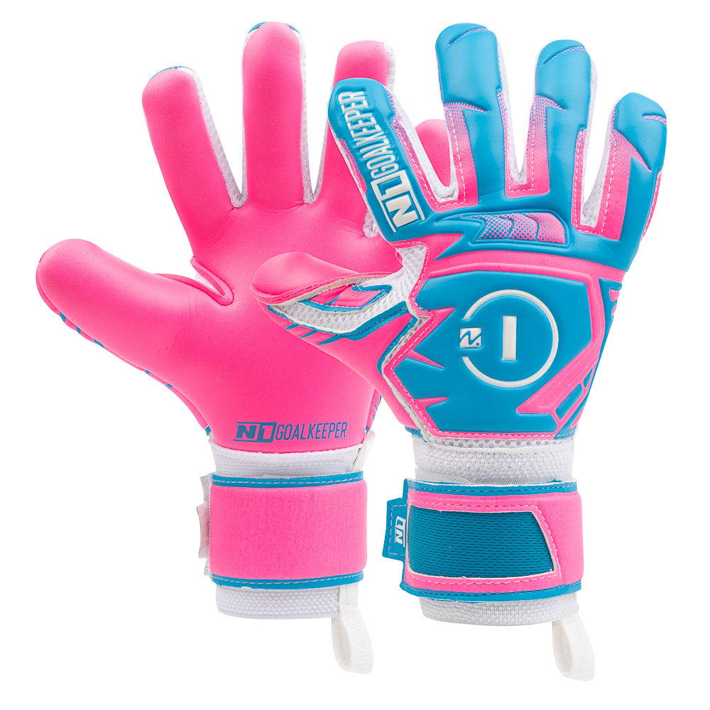 N1 Goalkeeper Gloves Beta Kids Pink with Fingersave – N1 Goalkeeper Gloves  USA