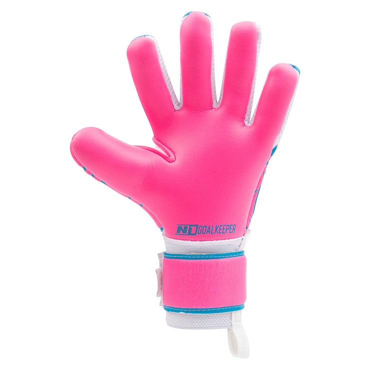 N1 Goalkeeper Gloves Beta Kids Pink with Fingersave – N1